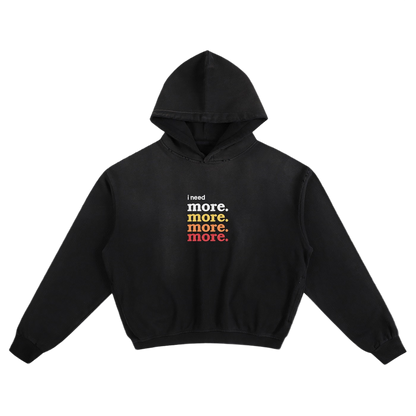 embroidered i need more hoodie