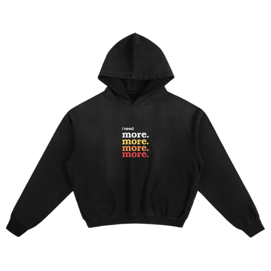 embroidered i need more hoodie