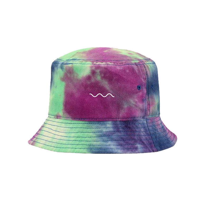 tie-dye logo bucket hat