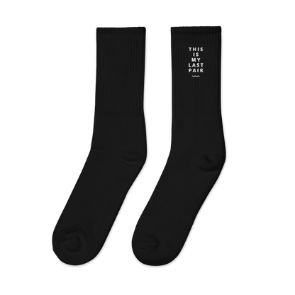 embroidered last pair socks