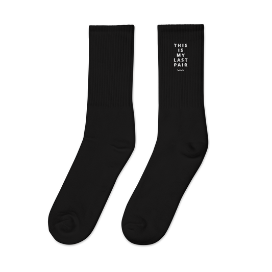 embroidered last pair socks