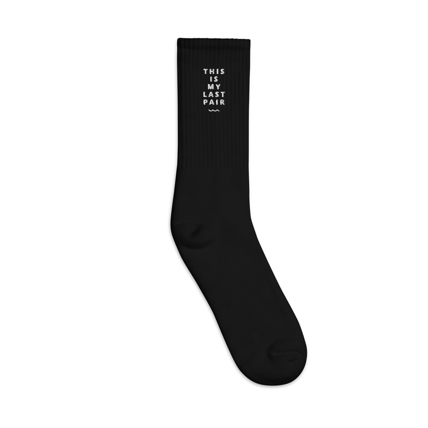 embroidered last pair socks