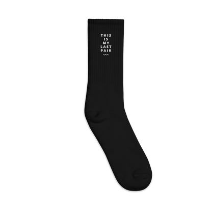 embroidered last pair socks