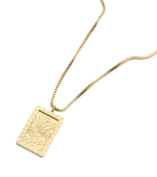 stainless steel 18K gold-plated necklace